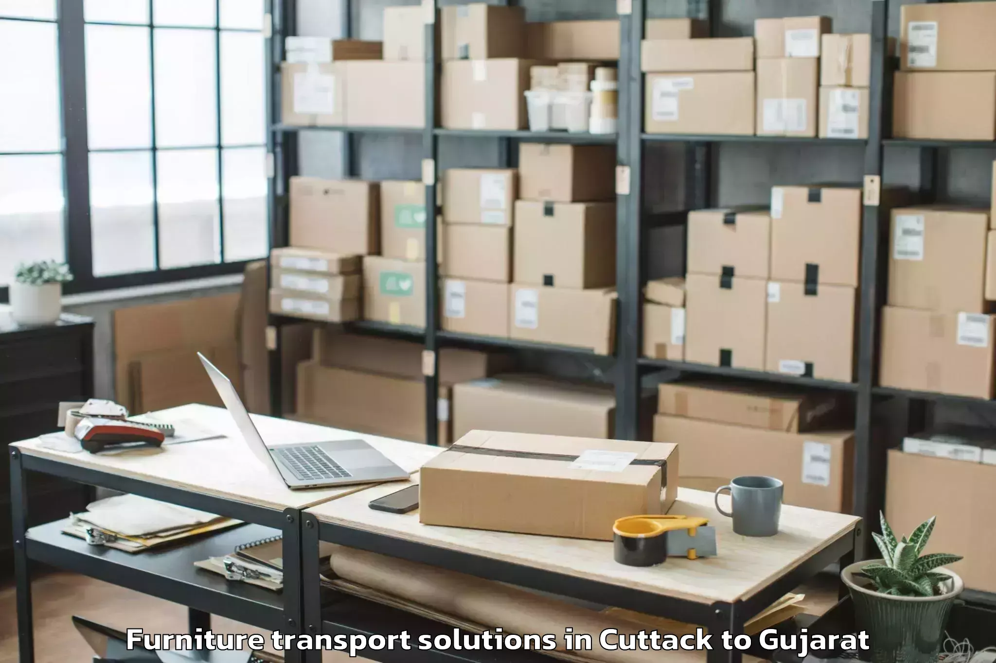 Cuttack to Dholka Furniture Transport Solutions Booking